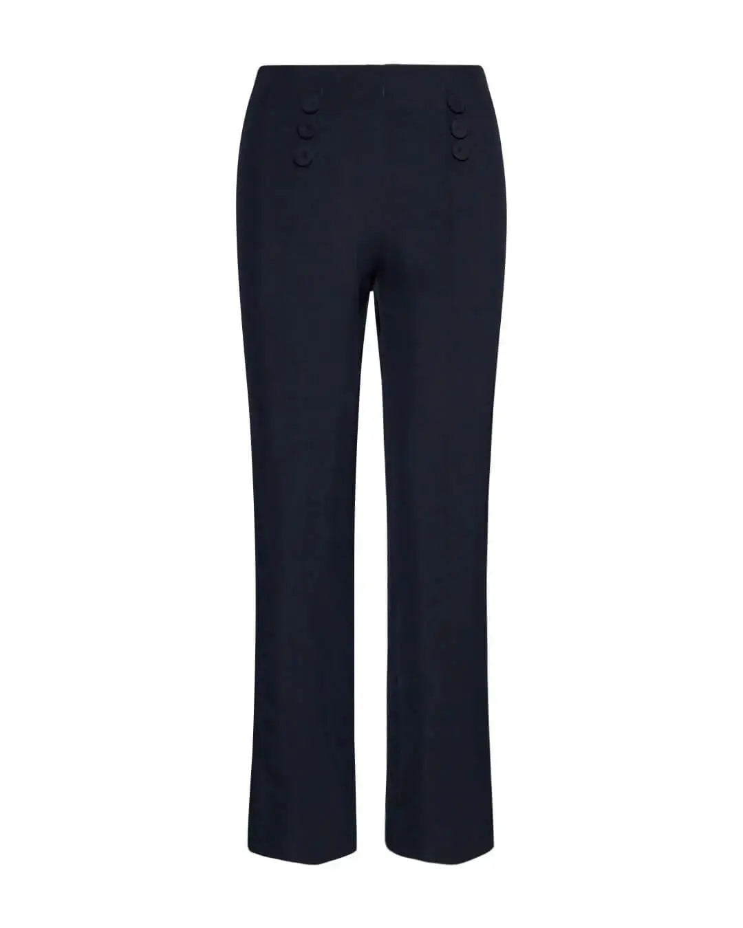 Pantalone a sigaretta in cady elasticizzato con bottoni in tinta DORABELLA