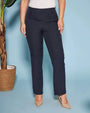 Pantalone a sigaretta in cady elasticizzato con bottoni in tinta DORABELLA