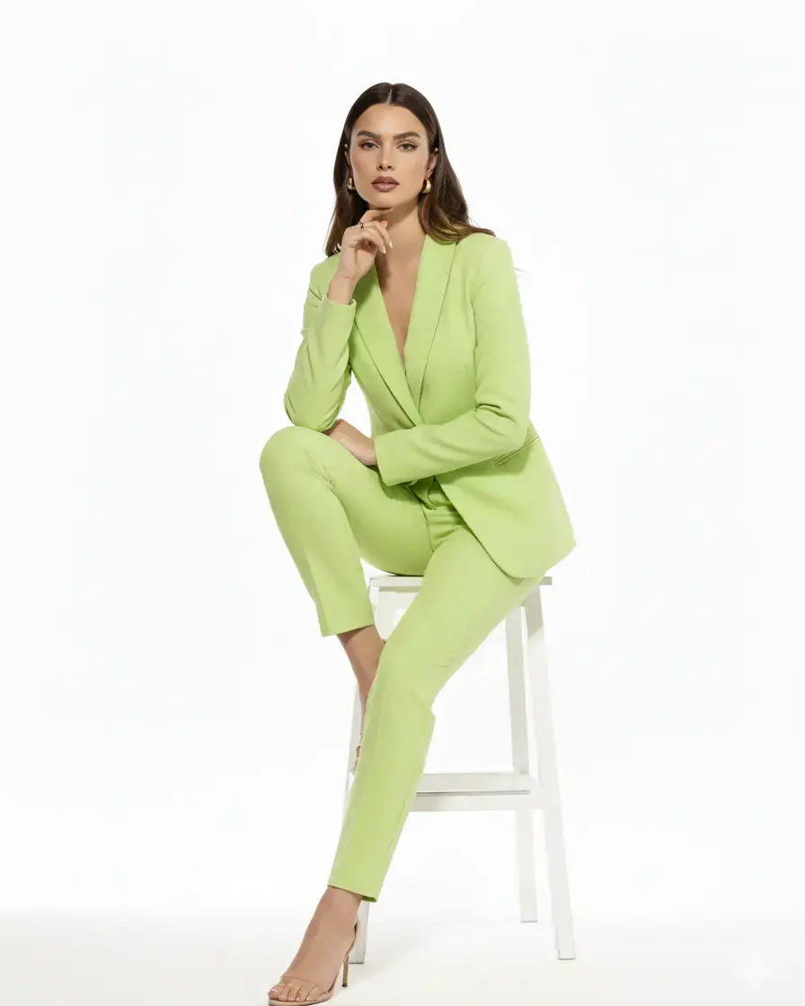 Pantalone a sigaretta in cady elasticizzato di misto viscosa tinta unita DORABELLA