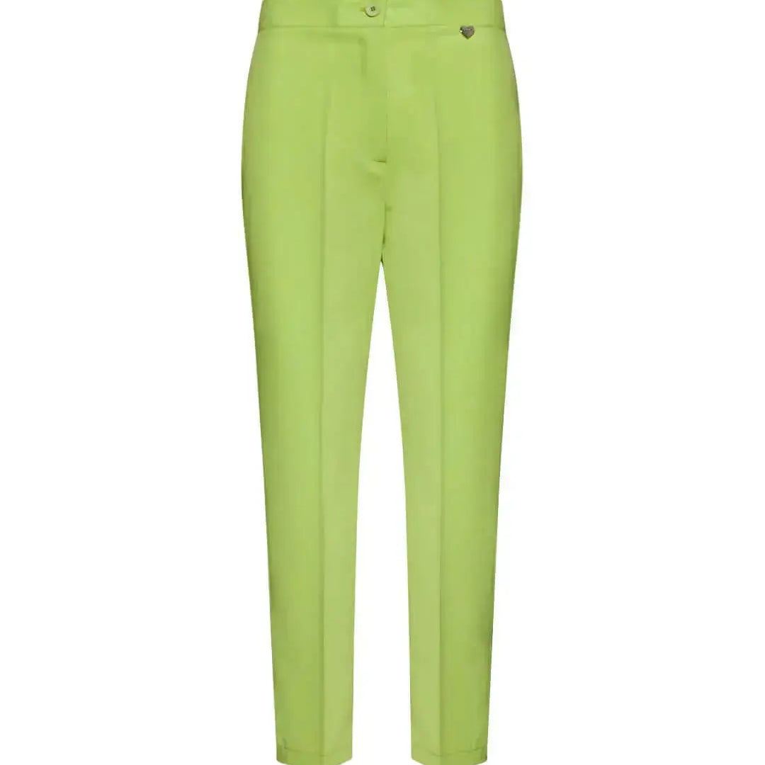 Pantalone a sigaretta in cady elasticizzato di misto viscosa tinta unita. PISTACCHIO DORABELLA
