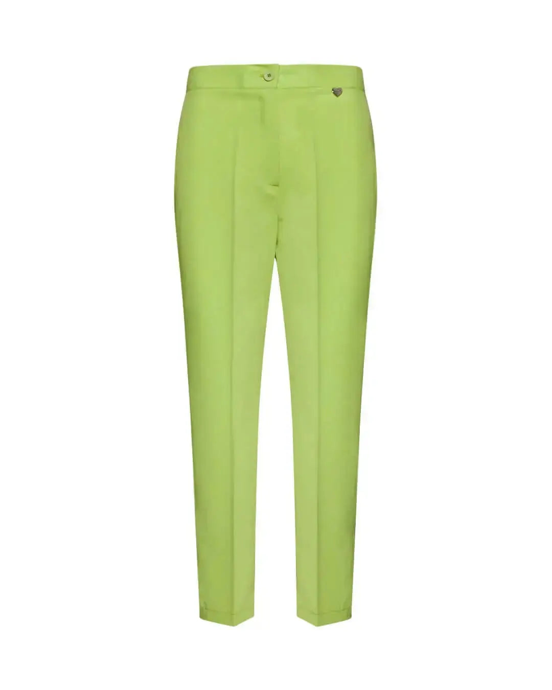 Pantalone a sigaretta in cady elasticizzato di misto viscosa tinta unita. PISTACCHIO DORABELLA