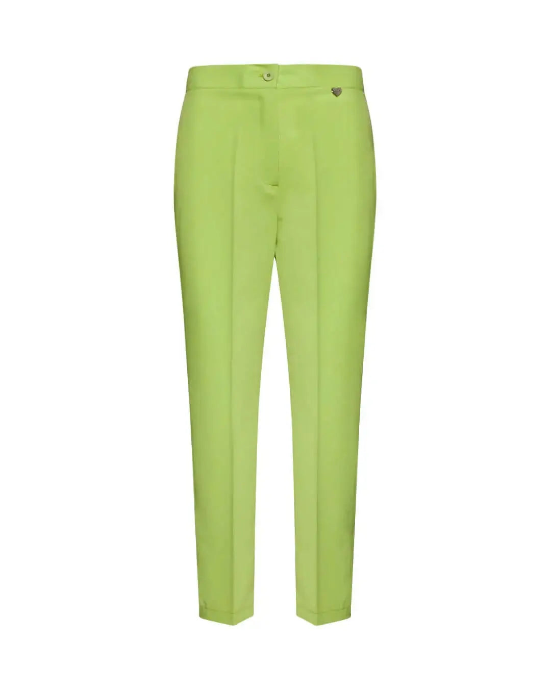 Pantalone a sigaretta in cady elasticizzato di misto viscosa tinta unita. PISTACCHIO DORABELLA