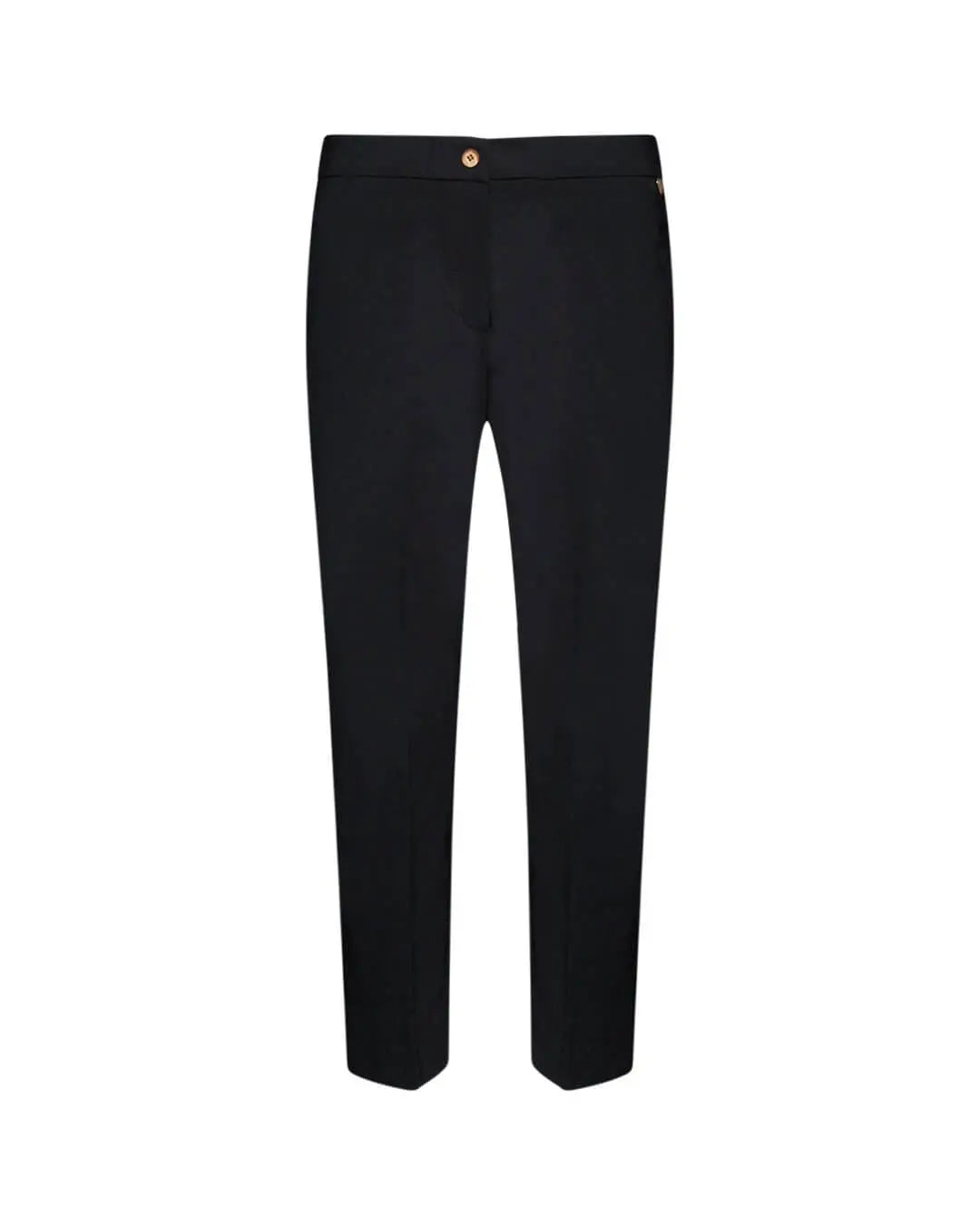 Pantalone a sigaretta in gabardine di misto viscosa elasticizzata NERO DORABELLA PIU'