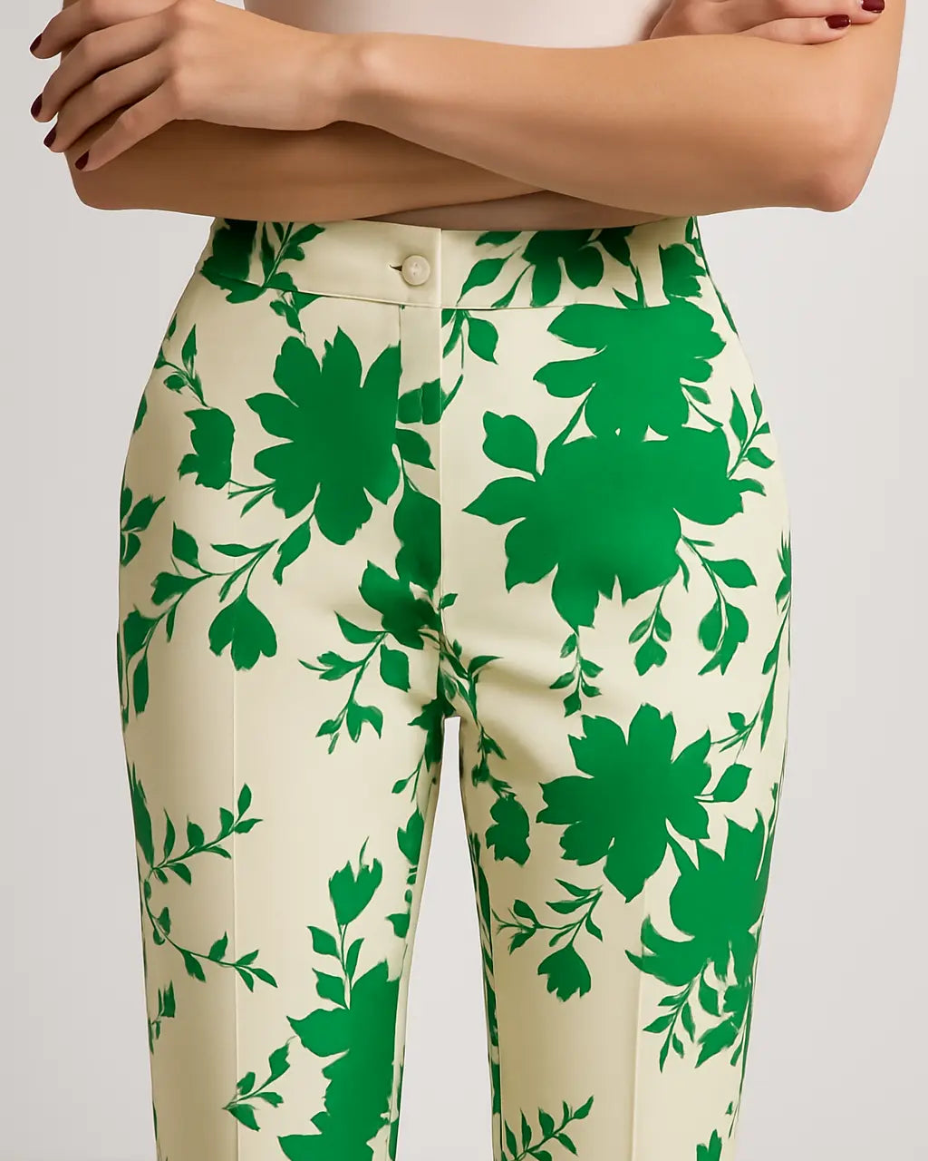 Pantalone a trombetta con stampa all over DORABELLA