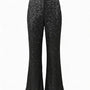 Pantalone a zampa in paillettes IRONICA M/L / Nero