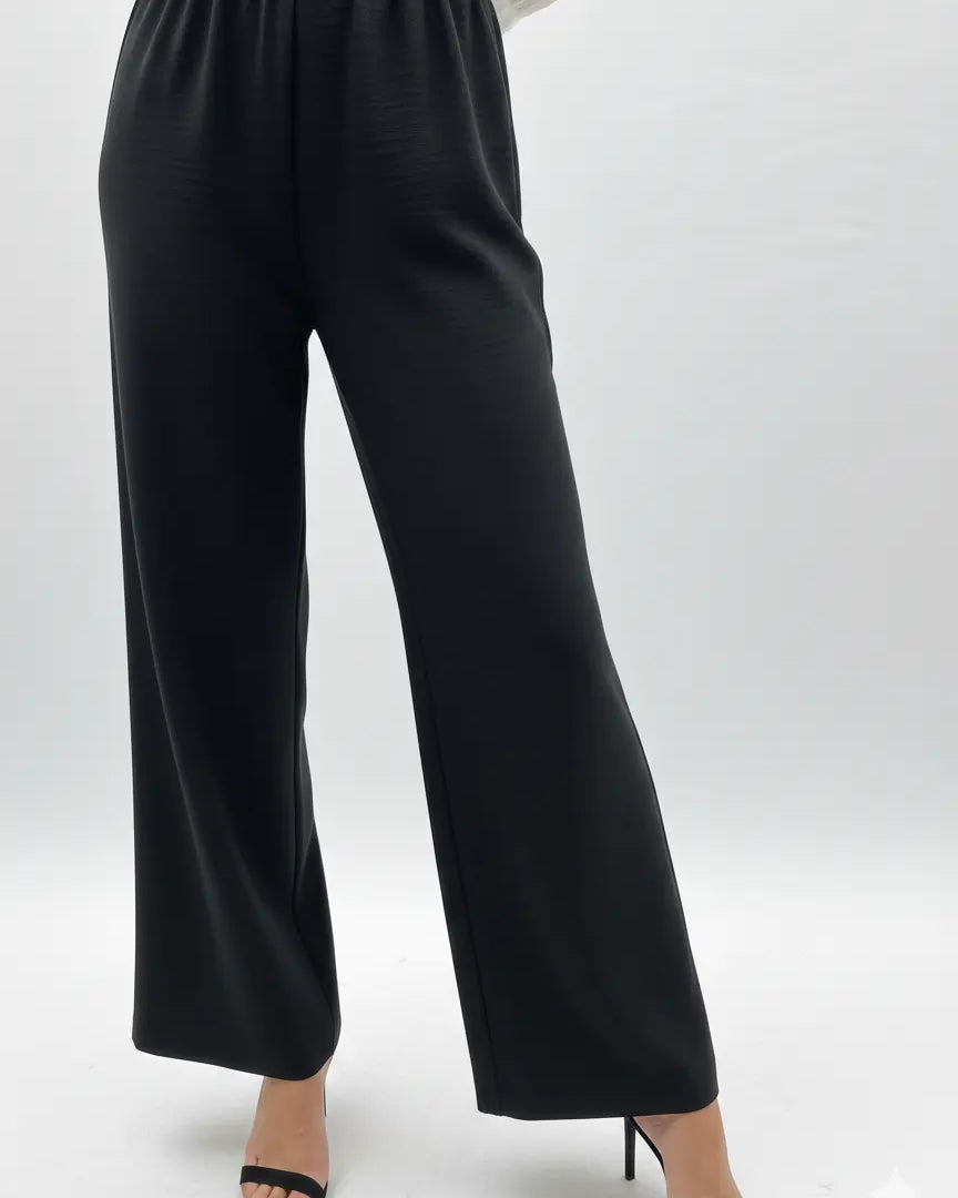 Pantalone ampio con cintura in rafia Unica by Dorabella