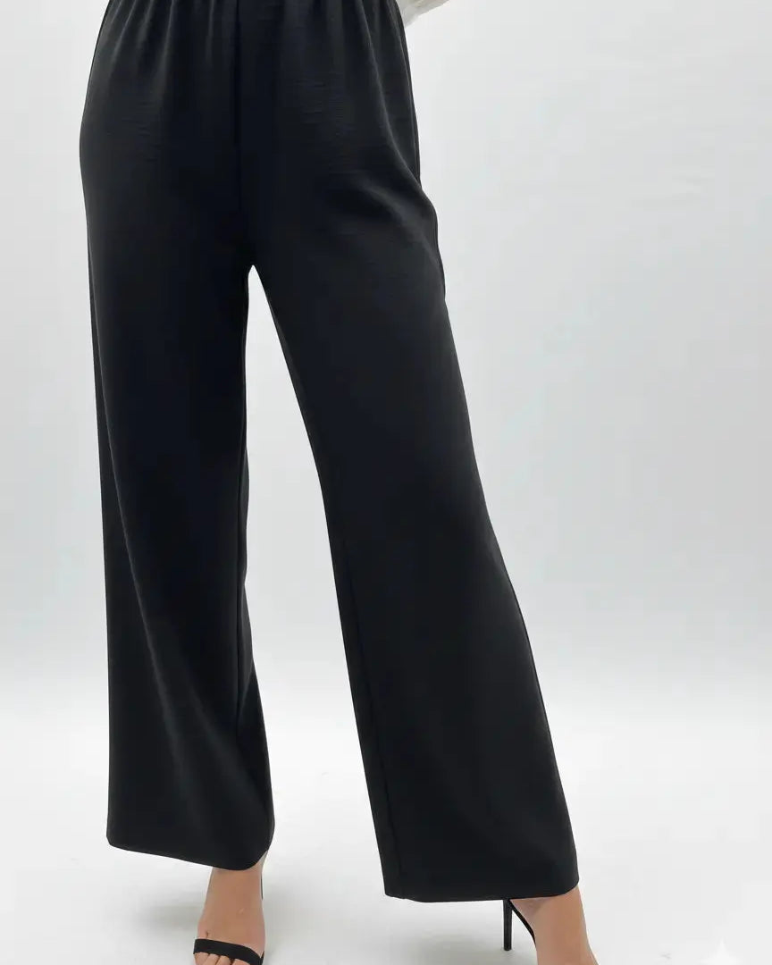 Pantalone ampio con cintura in rafia Unica by Dorabella