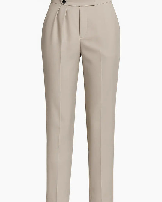 Pantalone ampio con doppia pinces e bustino con bottone allungato frontale Unica by Dorabella
