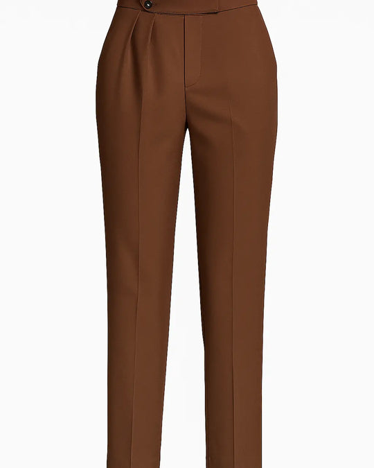 Pantalone ampio con doppia pinces e bustino con bottone allungato frontale Unica by Dorabella
