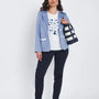 Pantalone basic con frisi posteriori BLU DORABELLA
