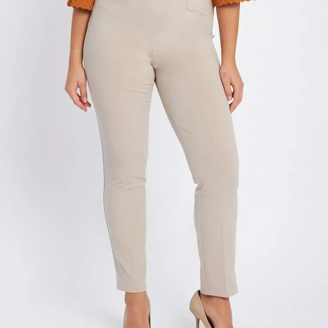 Pantalone basic con frisi posteriori SABBIA DORABELLA 54