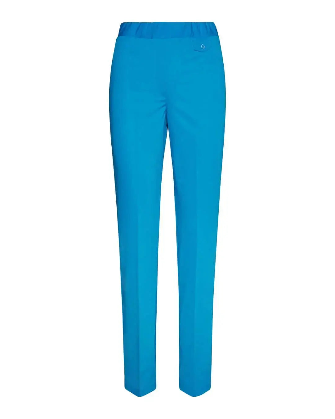 Pantalone basic con frisi posteriori TURCHESE DORABELLA 54