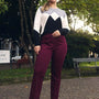 Pantalone basic dal taglio slim e vita elastica VINO DORABELLA PIU' 49