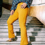 Pantalone capri viscosa elasticizzata con bottoni SENAPE DORABELLA XXL