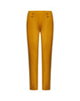 Pantalone capri viscosa elasticizzata con bottoni SENAPE DORABELLA