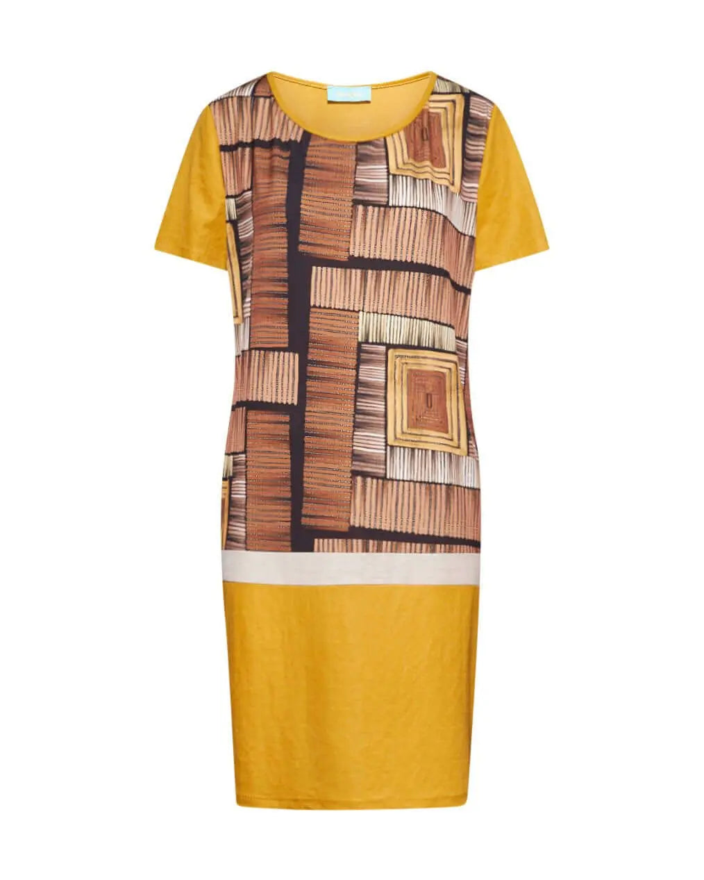 Pantalone capri zampetta in misto viscosa elasticizzata con fantasia a righe jacquard. NERO-CUOIO DORABELLA XXL