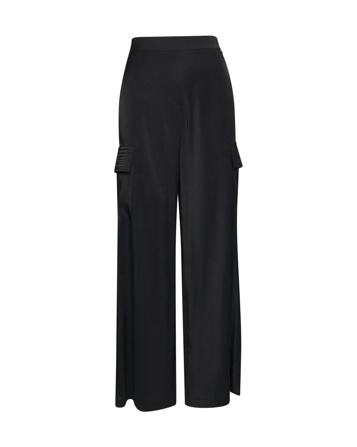 Pantalone cargo con tasconi in tessuto soft touch NERO DORABELLA