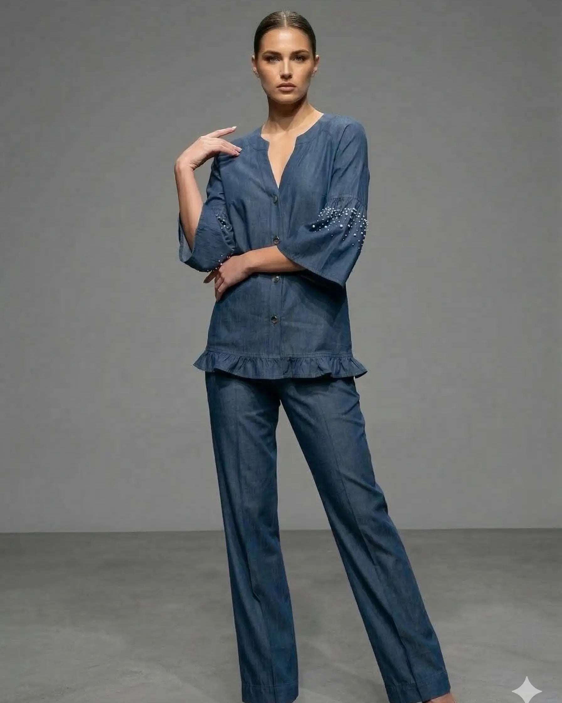 Pantalone chambray DORABELLA