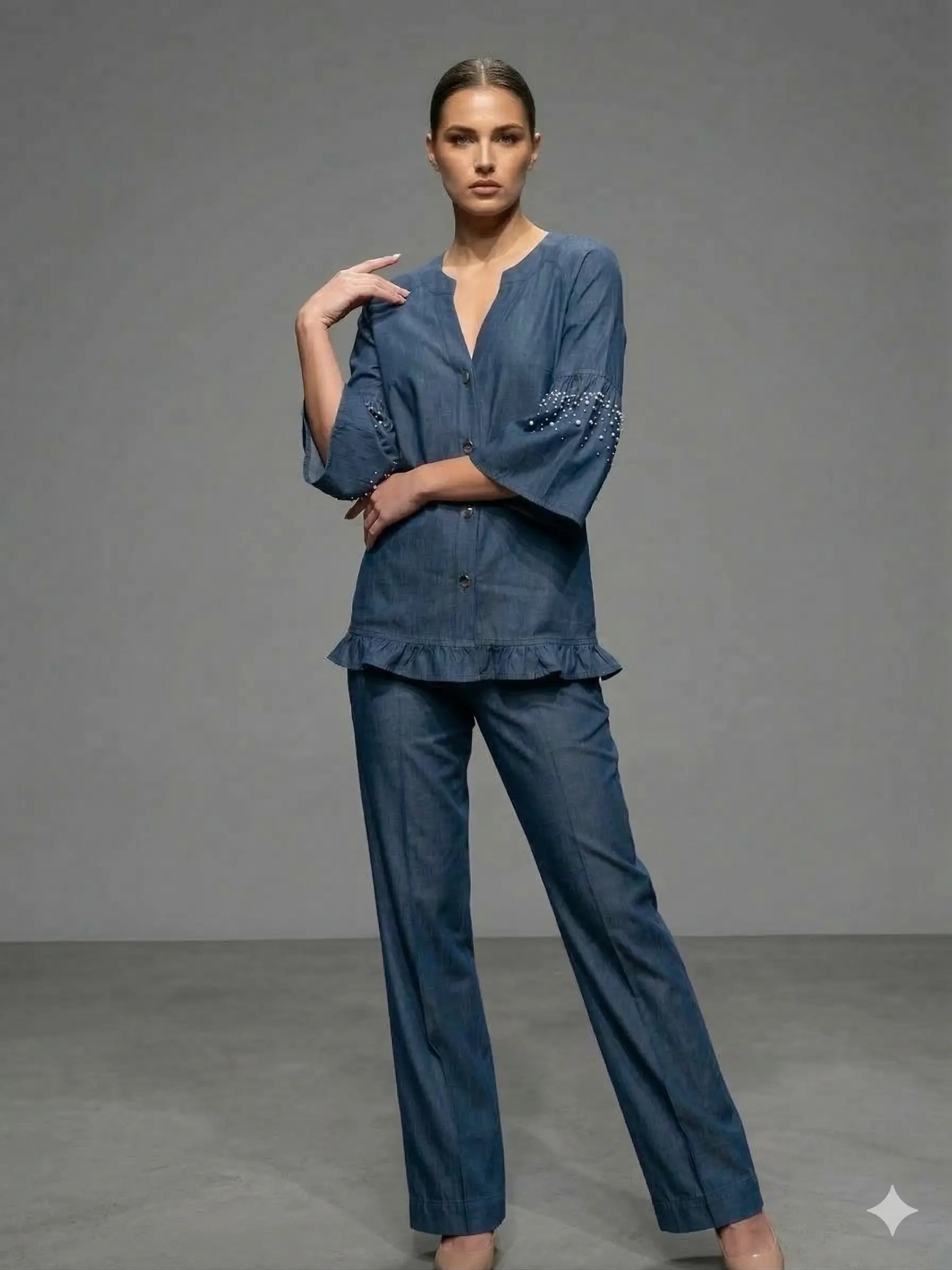 Pantalone chambray DORABELLA