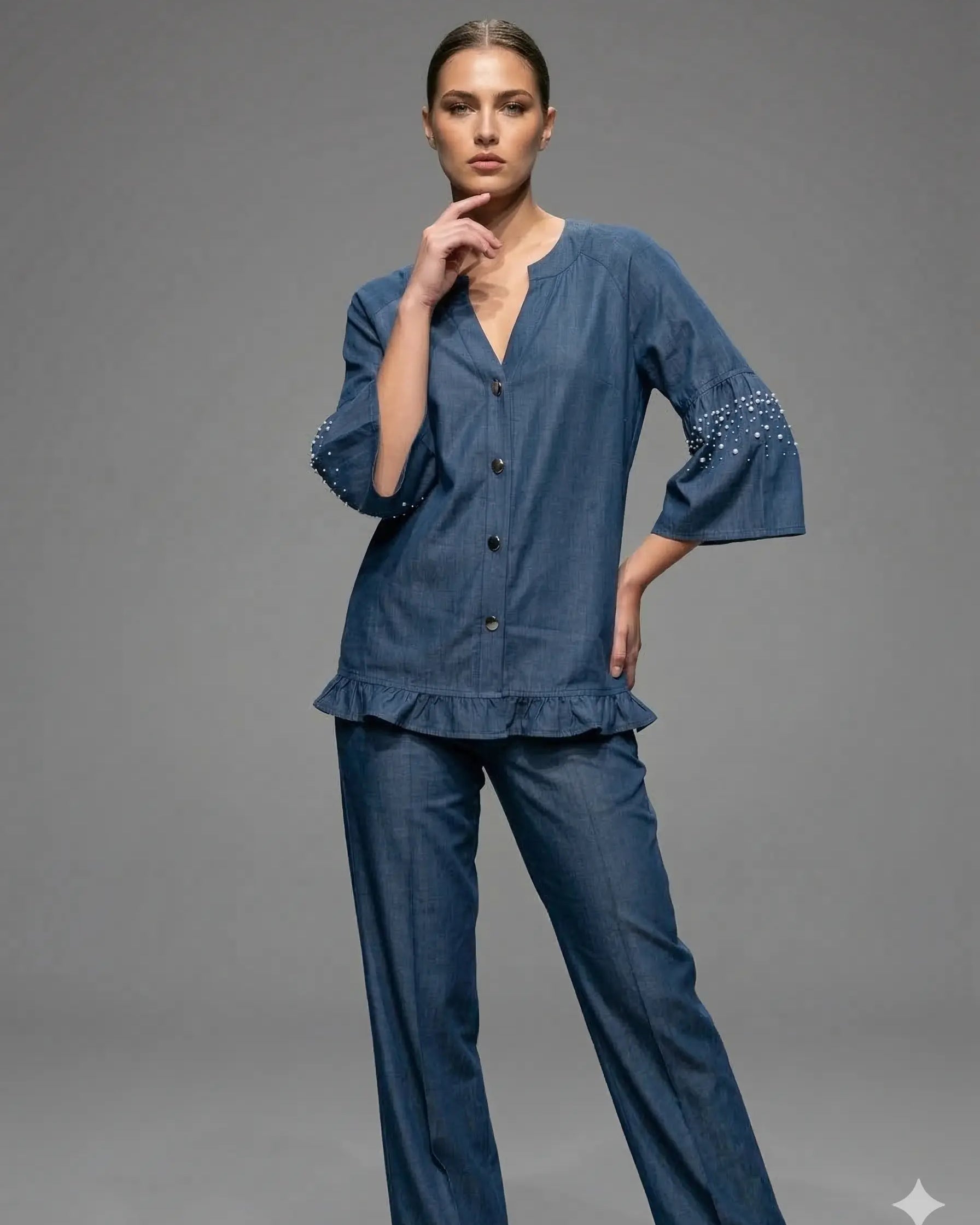 Pantalone chambray DORABELLA