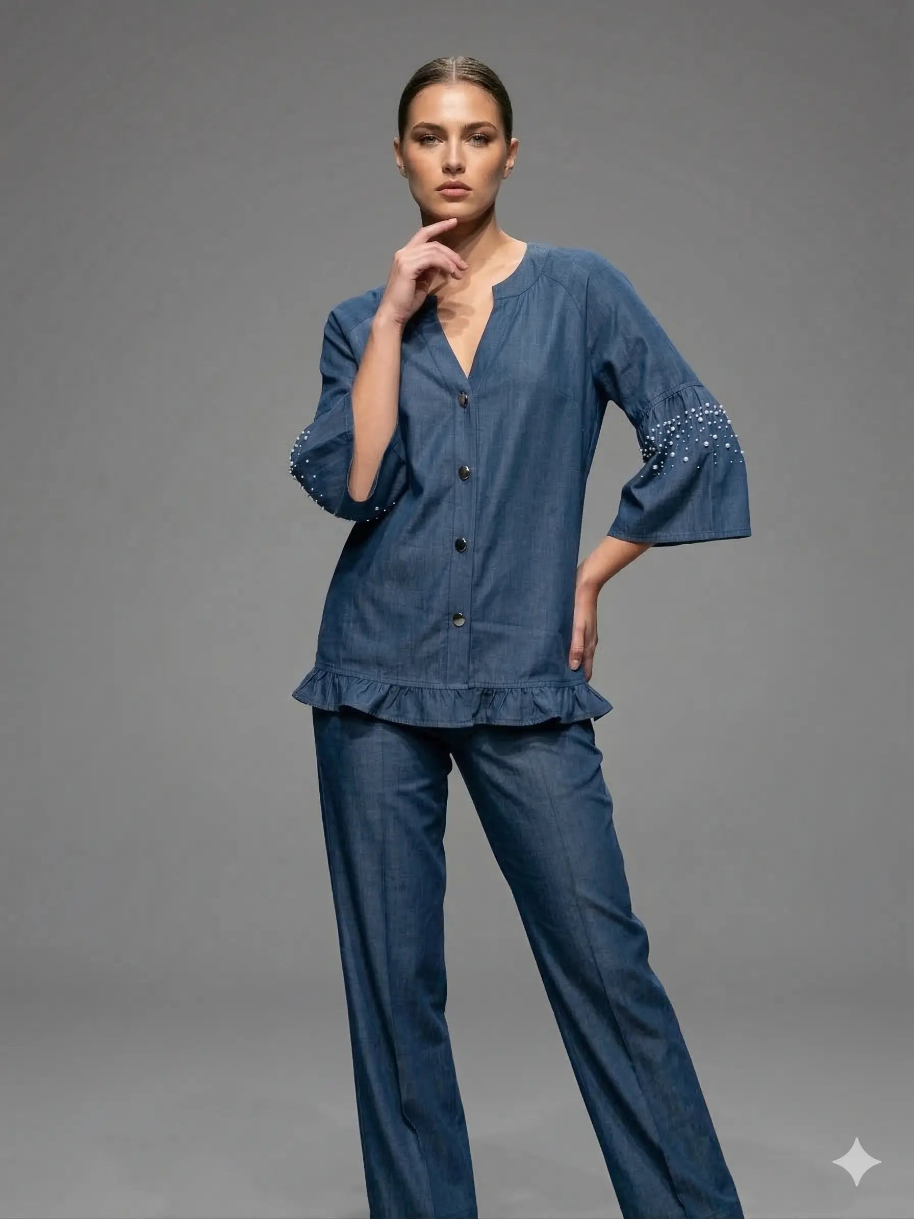 Pantalone chambray DORABELLA