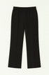 Pantalone comfy  a gamba dritta con vita elastica in punto milano leggero DORABELLA Nero-58