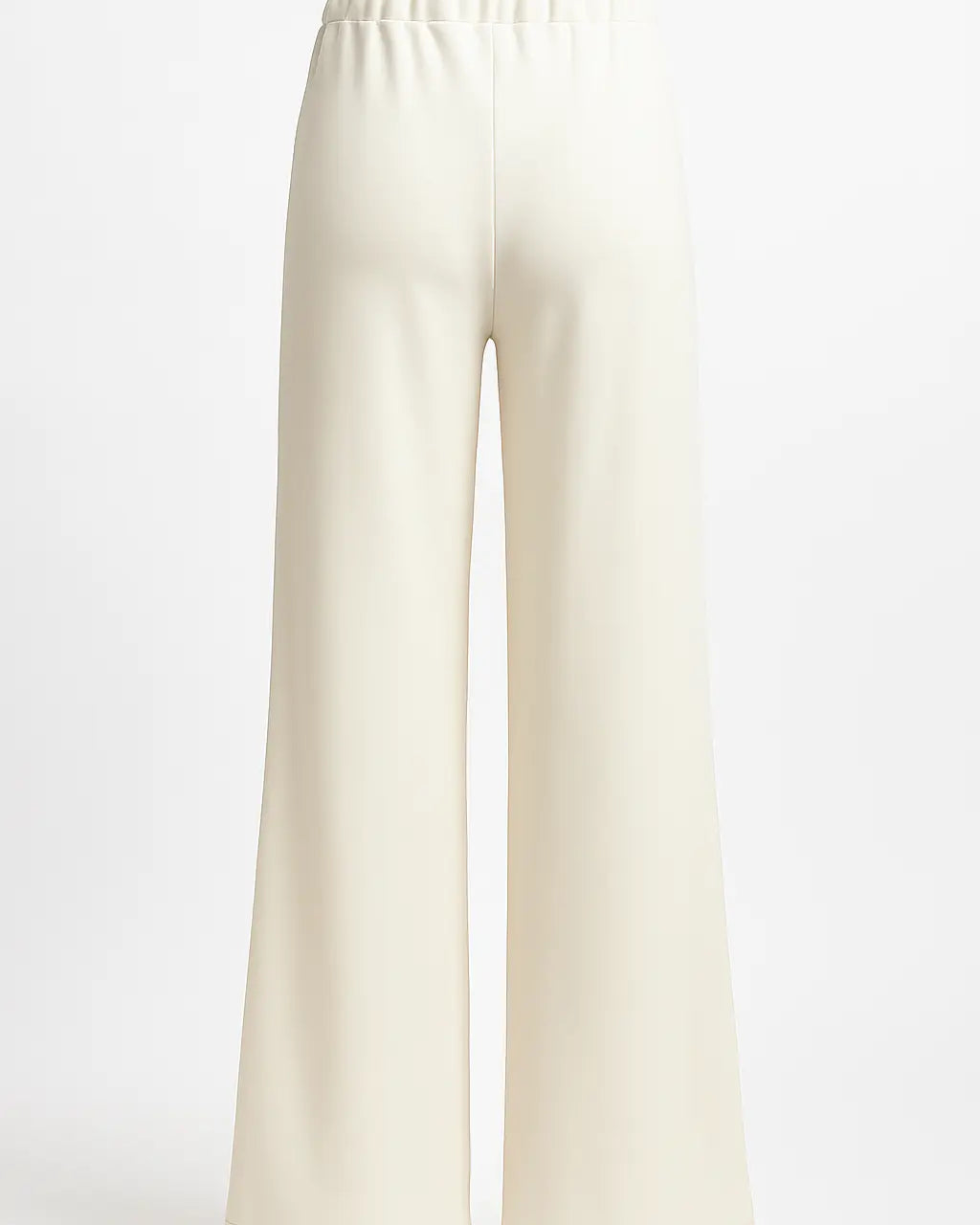 Pantalone comfy a palazzo con vita elastica in punto milano leggero DORABELLA