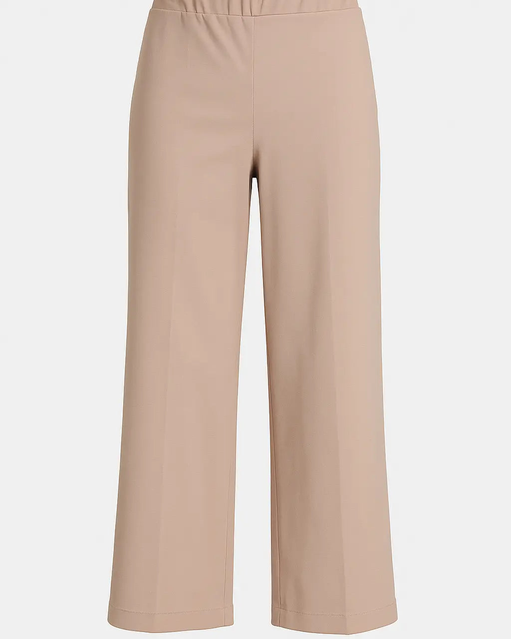 Pantalone comfy cropped con vita elastica in punto milano leggero DORABELLA Sabbia / 58