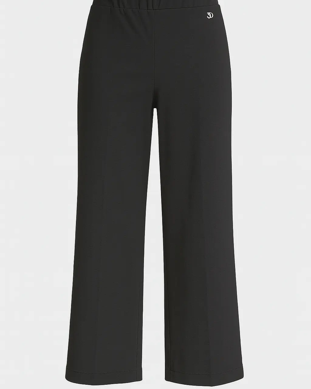 Pantalone comfy cropped con vita elastica in punto milano leggero DORABELLA