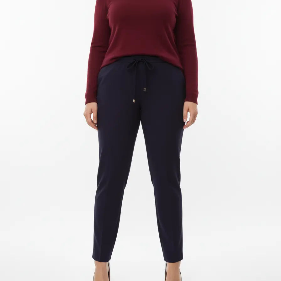 Pantalone comfy dal taglio jogger e coulisse BLU DORABELLA
