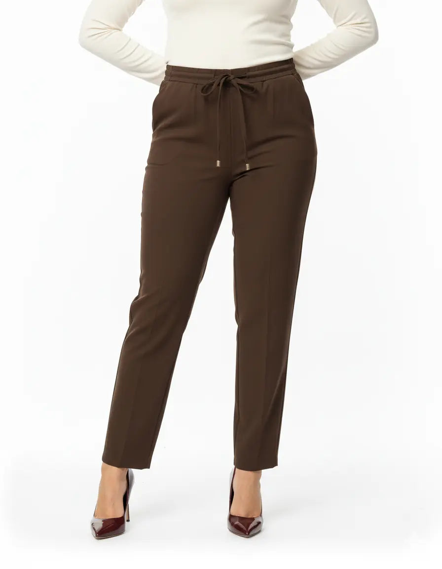 Pantalone comfy dal taglio jogger e coulisse MORO DORABELLA
