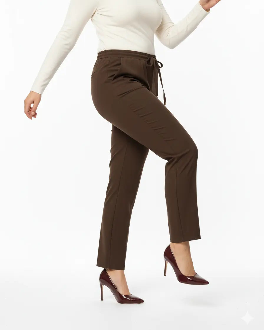 Pantalone comfy dal taglio jogger e coulisse MORO DORABELLA