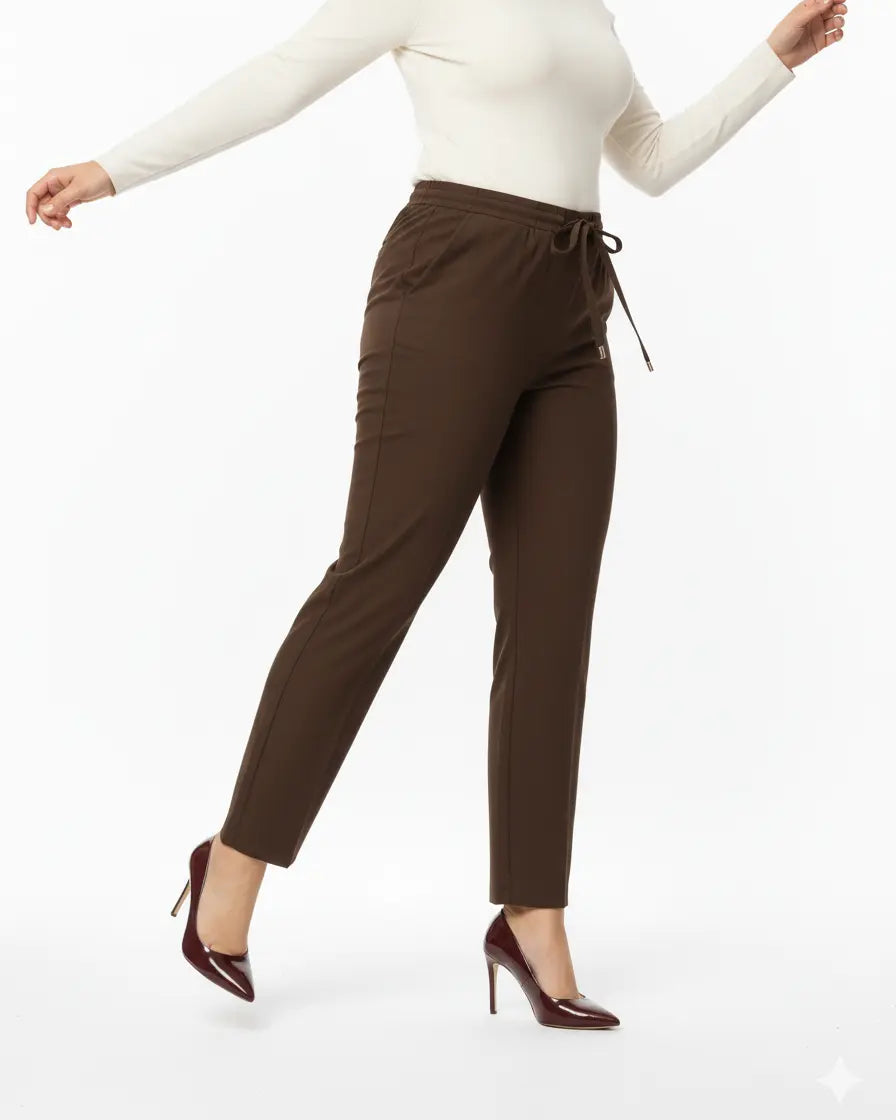 Pantalone comfy dal taglio jogger e coulisse MORO DORABELLA