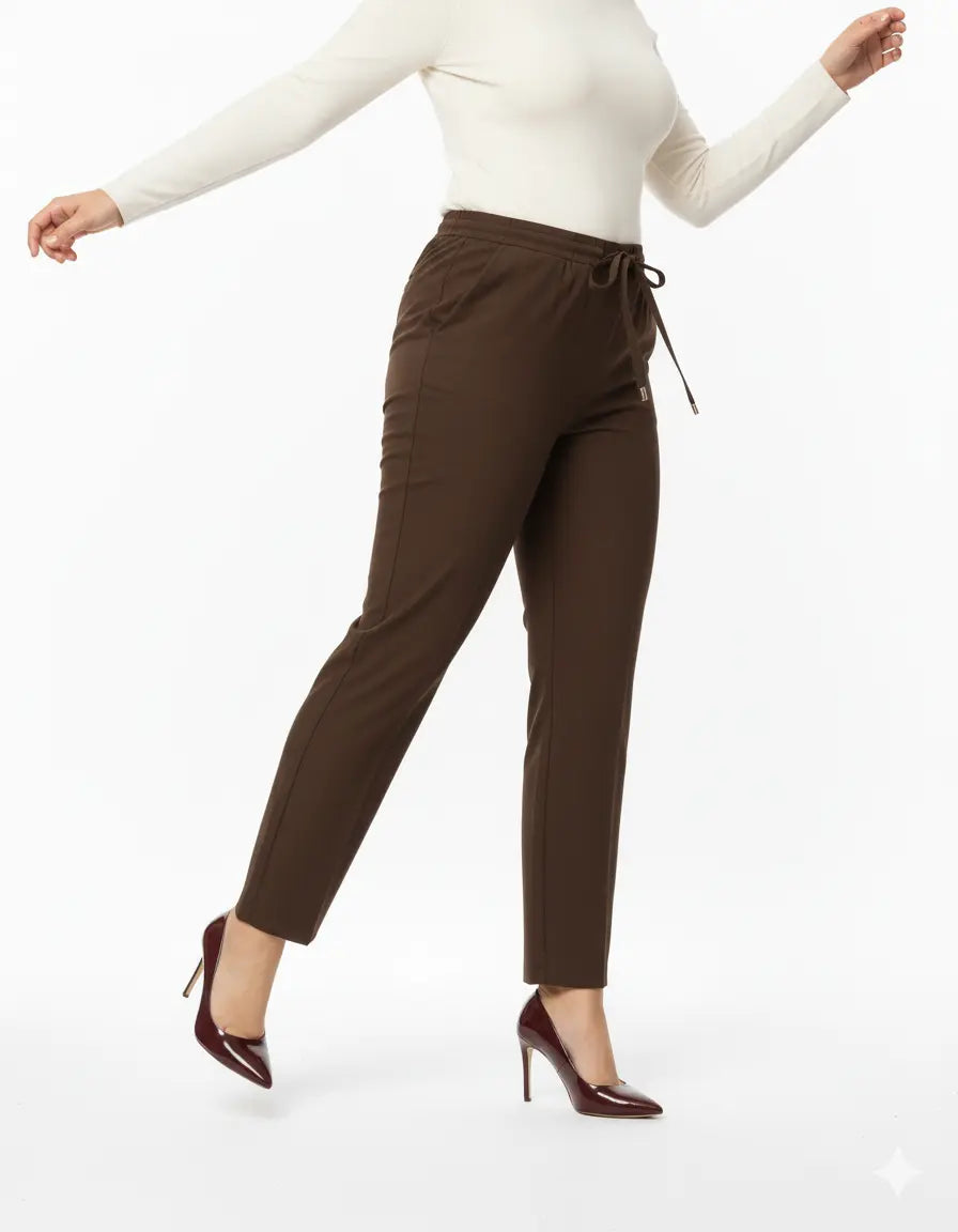 Pantalone comfy dal taglio jogger e coulisse MORO DORABELLA