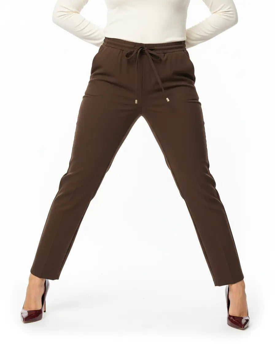 Pantalone comfy dal taglio jogger e coulisse MORO DORABELLA