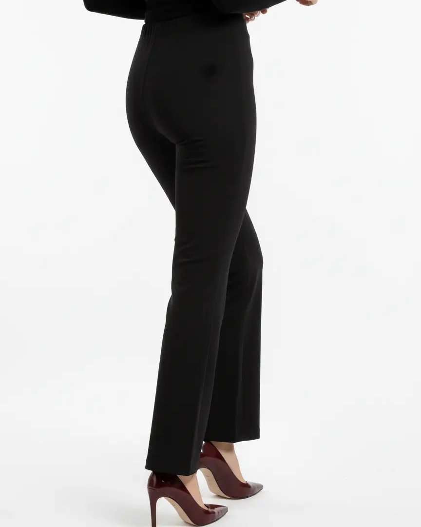 Pantalone comfy flare con vita elastica NERO DORABELLA