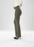 Pantalone comfy flare con vita elastica in punto milano leggero DORABELLA