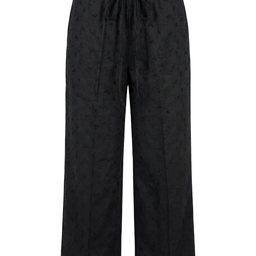 Pantalone con ricami floreali e bustino elastico DORABELLA