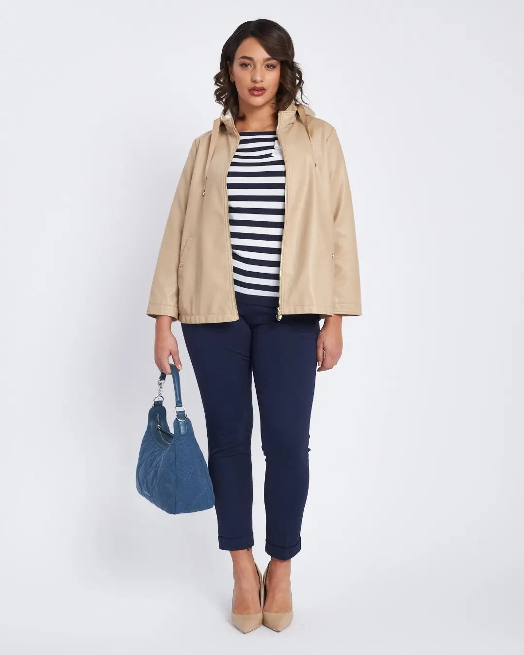 Pantalone con risvolto sul fondo BLU DORABELLA