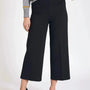 Pantalone comfy cropped con vita elastica NERO DORABELLA