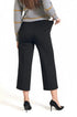Pantalone comfy cropped con vita elastica NERO DORABELLA