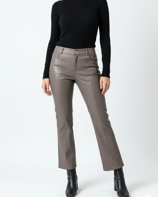Pantalone eco pelle in tinta unita DORABELLA