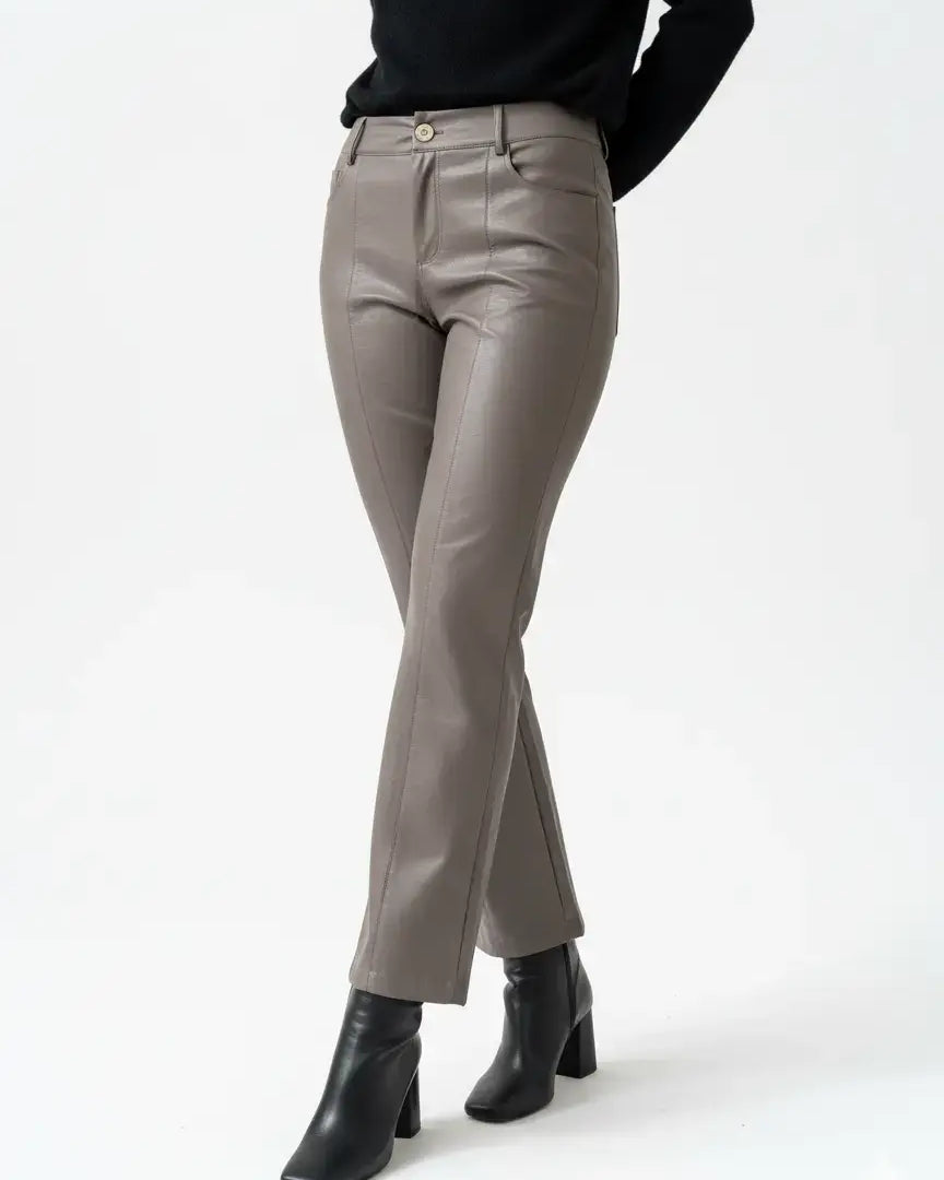 Pantalone eco pelle in tinta unita DORABELLA