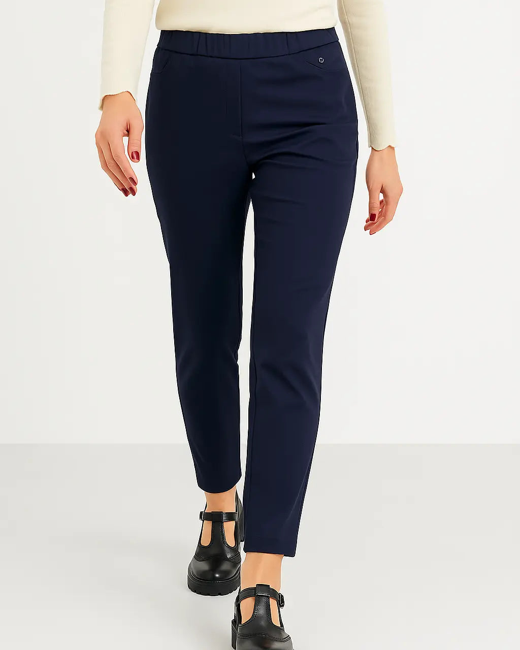 Pantalone elasticizzato gamba dritta DORABELLA