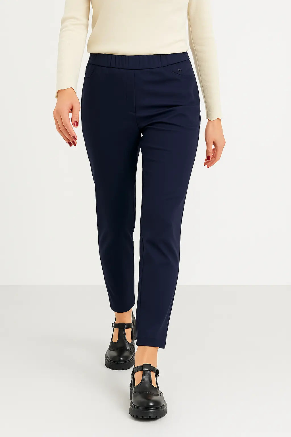 Pantalone elasticizzato gamba dritta DORABELLA