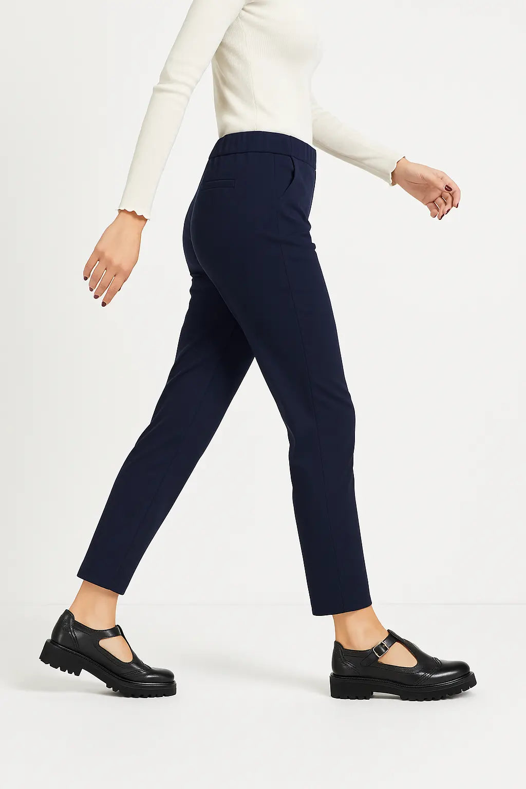 Pantalone elasticizzato gamba dritta DORABELLA