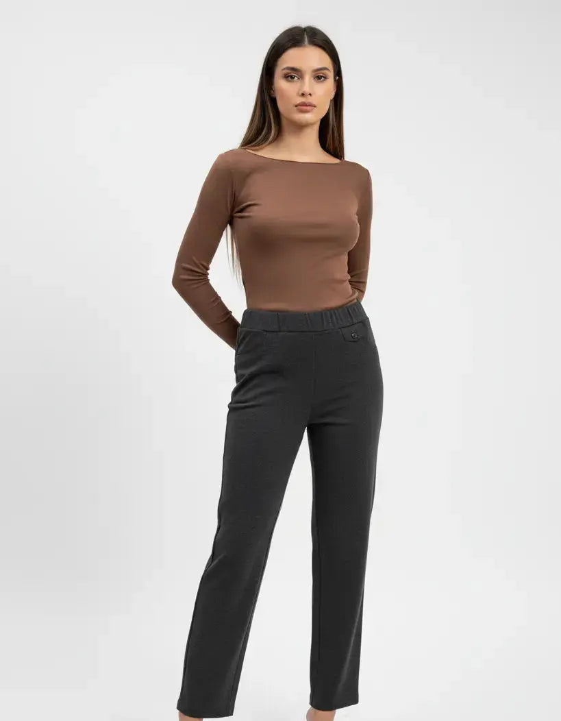 Pantalone elasticizzato gamba dritta DORABELLA