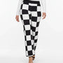 Pantalone fantasia scacchi NERO-BIANCO IRONICA