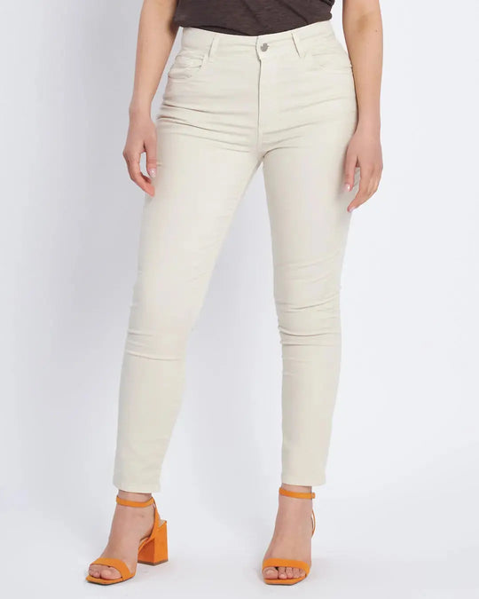 Pantalone fit slim  5 tasche  in cotone stretch DORABELLA