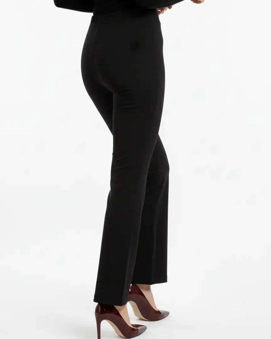 Pantalone comfy flare con vita elastica NERO DORABELLA